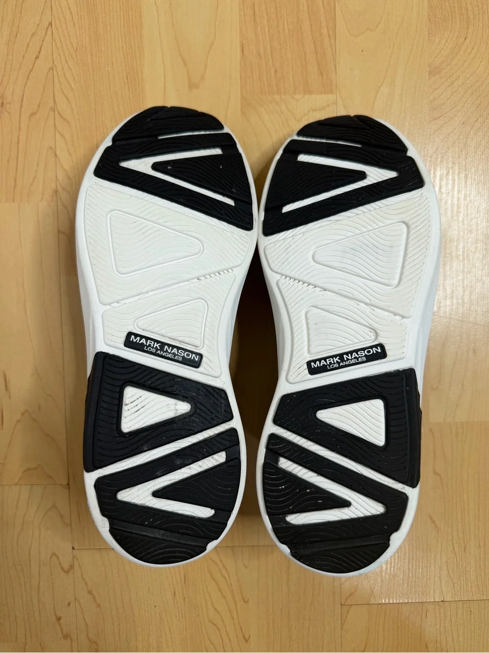 Mark Nason Charcoal Knit Slip-On Sneakers with White Midsole